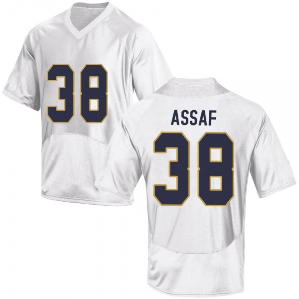 Sam Assaf Notre Dame Fighting Irish NCAA Men's #38 White Replica College Stitched Football Jersey YCD7855QL